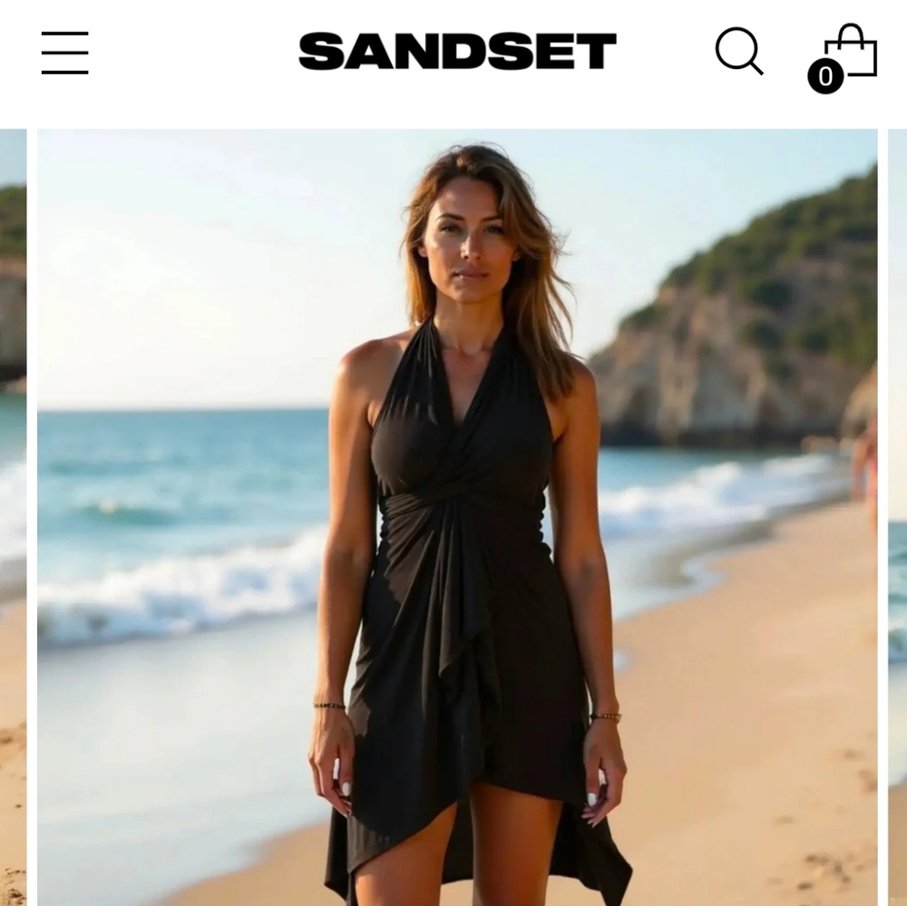 Sandset Infinity Long Dress BLACK -Brand New With Box!